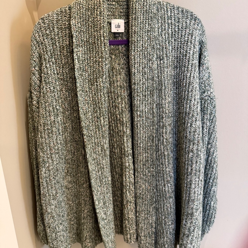 Cabi M Travel Cardigan Heathered Green